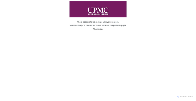 Security scan screenshot of https://epicent-prd-link.upmc.com