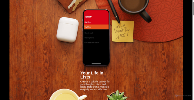 Security scan screenshot of https://www.useclear.com/