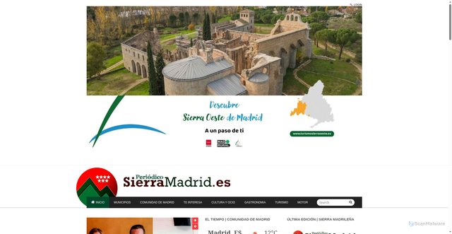 Security scan screenshot of https://www.periodicosierramadrid.es