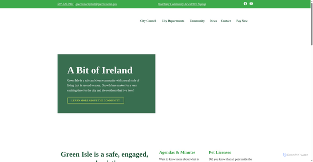 Security scan screenshot of https://greenislemn.gov/