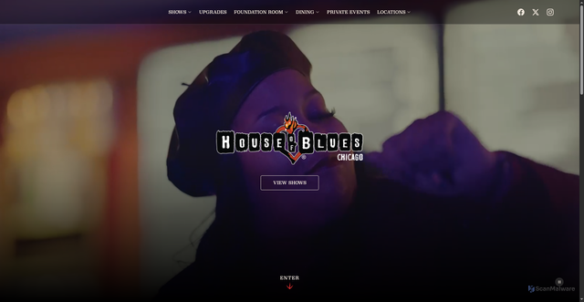Security scan screenshot of https://chicago.houseofblues.com/