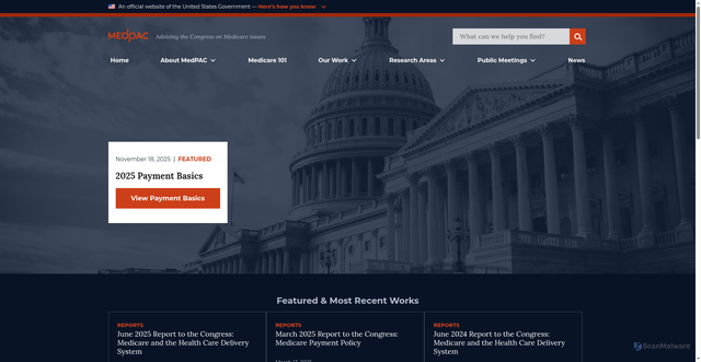Security scan screenshot of https://www.medpac.gov/