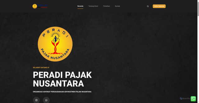Security scan screenshot of http://peradipajaknusantara.org/