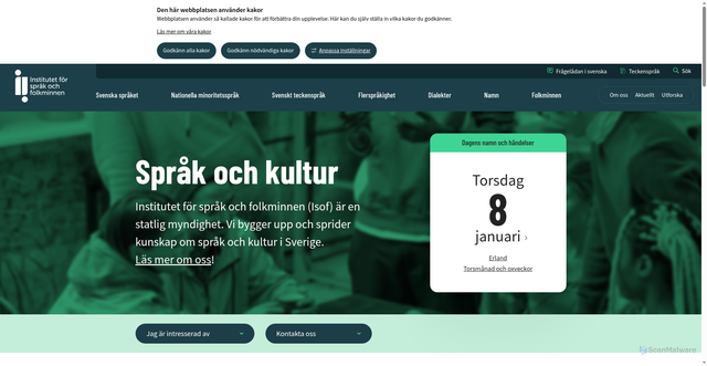 Security scan screenshot of https://www.isof.se