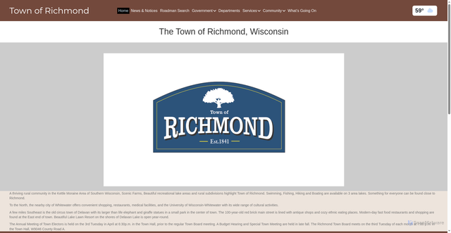 Security scan screenshot of https://townofrichmond-walworthwi.gov/