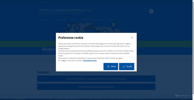 Security scan screenshot of https://www.srrato4caltanissettasud.it/home