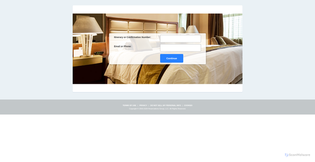 Security scan screenshot of https://secure1.reservations.com