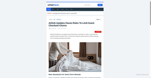 Security scan screenshot of https://letdid.com/airbnb-updates-house-rules-to-2.html