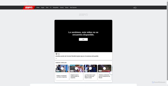 Security scan screenshot of https://www.espn.com.ar/video/clip/_/id/15845124