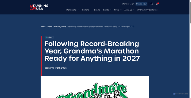 Security scan screenshot of https://www.runningusa.org/industry-news/following-record-breaking-year-grandmas-marathon-ready-for-anything-in-2027/