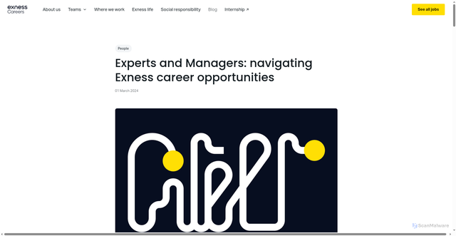 Security scan screenshot of https://exness-careers.com/blog/experts-and-managers-navigating-exness-career-opportunities