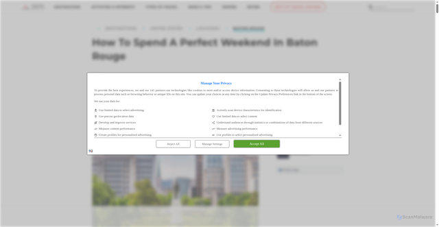 Security scan screenshot of https://www.travelawaits.com/2548368/perfect-weekend-in-baton-rouge/