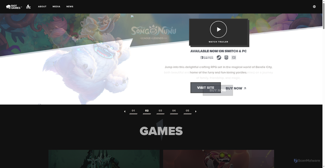 Security scan screenshot of https://riotforgegames.com/en-us/