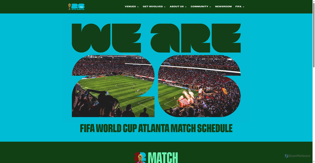 Security scan screenshot of https://atlantafwc26.com/match-schedule/