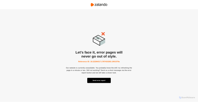 Security scan screenshot of https://checkout.payment.zalando.com