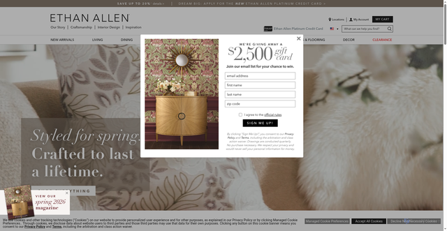 Security scan screenshot of https://www.ethanallen.com