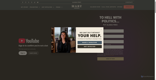Security scan screenshot of https://marypeltola.com/