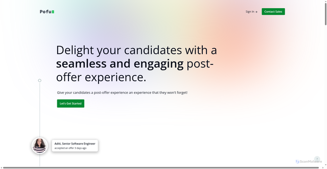 Security scan screenshot of https://pofu.io