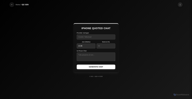 Security scan screenshot of https://x-code-randomverse-5kemzeavbg.edgeone.app/iqc-generator.html