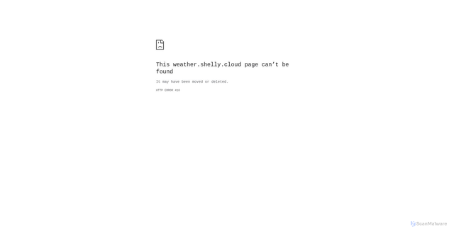 Security scan screenshot of https://weather.shelly.cloud