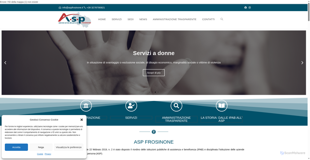 Security scan screenshot of https://aspfrosinone.it/
