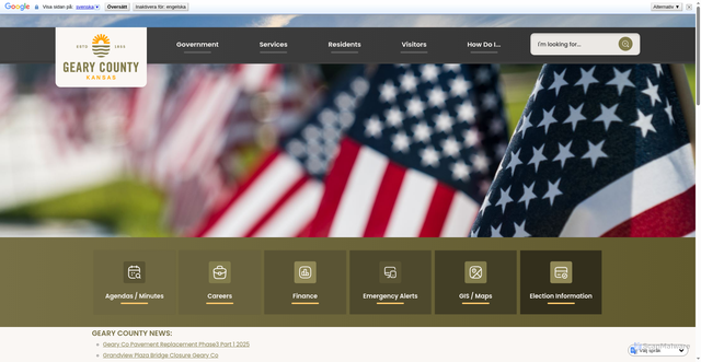 Security scan screenshot of https://www.gearycounty.org/