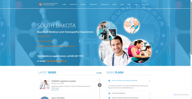 Security scan screenshot of https://sdbmoe.gov/