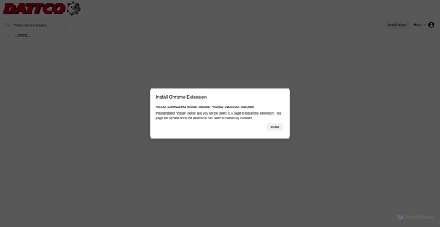 Security scan screenshot of https://dattco.printercloud.com