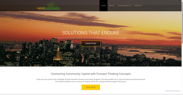 Security scan screenshot of http://capitalsustainability.com/