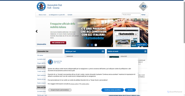 Security scan screenshot of https://forlicesena.aci.it/