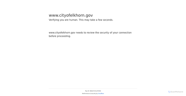 Security scan screenshot of https://www.cityofelkhorn.gov/