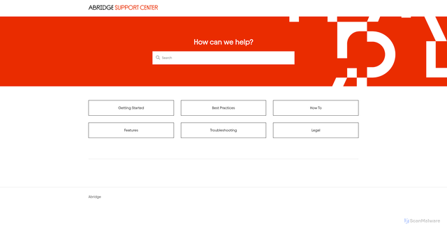 Security scan screenshot of https://abridgehq.zendesk.com