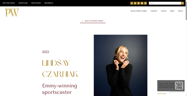 Security scan screenshot of https://movespowerwomen.com/pw-interview/lindsay-czarniak/