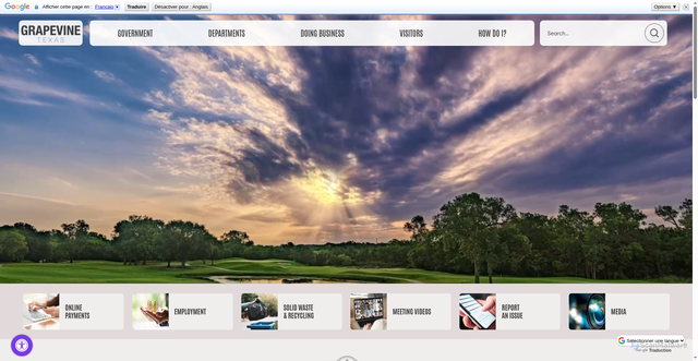 Security scan screenshot of https://www.grapevinetexas.gov/