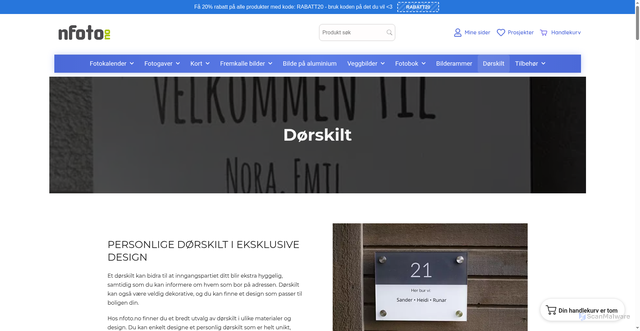 Security scan screenshot of https://nfoto.no/dorskilt/?utm_source=nfoto.no&utm_campaign=457203511b-EMAIL_CAMPAIGN_2026_03_02_06_36&utm_medium=email&utm_term=0_-457203511b-4832893&mc_cid=457203511b&mc_eid=UNIQID