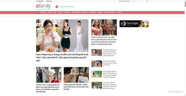 Security scan screenshot of https://afamily.vn