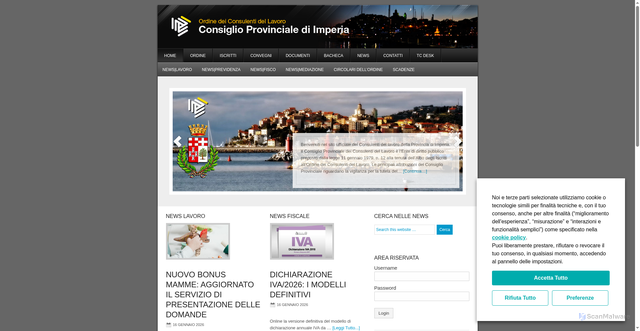 Security scan screenshot of https://www.consulentidellavoro.im.it/