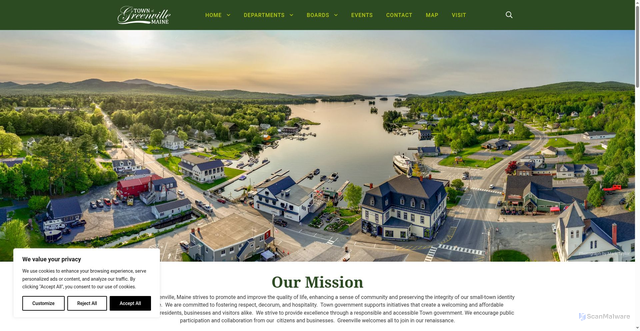 Security scan screenshot of https://greenvilleme.gov/