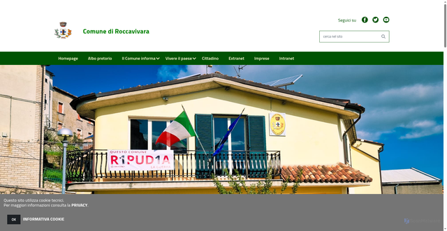 Security scan screenshot of https://www.comune.roccavivara.cb.it/hh/index.php