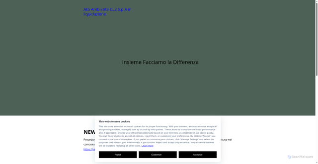 Security scan screenshot of https://www.atoambiente-cl2.it/