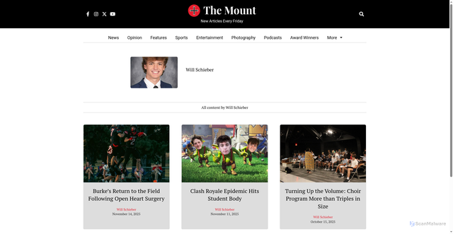 Security scan screenshot of https://mountonline.org/staff_name/will-schieber/