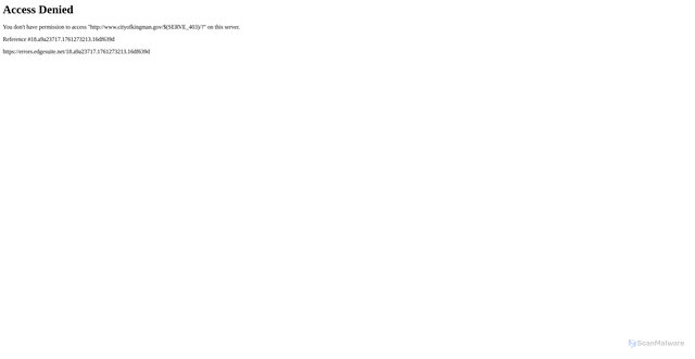 Security scan screenshot of https://www.cityofkingman.gov/