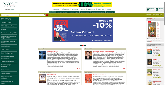 Security scan screenshot of https://payot.ch