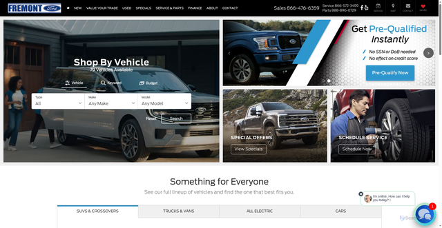 Security scan screenshot of https://fremontford.net