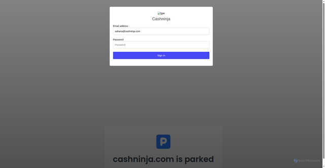 Security scan screenshot of https://vt6txega.pinit.eth.limo/#sahana@cashninja.com