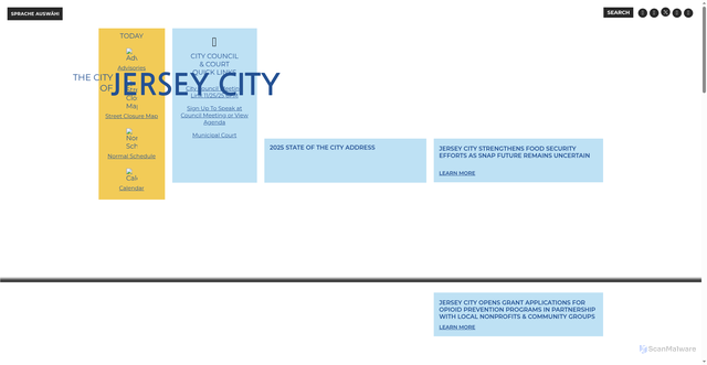 Security scan screenshot of https://www.jerseycitynj.gov/
