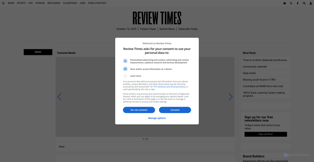 Security scan screenshot of https://reviewtimes.com/news/644888/time-to-re-think-stefanski-and-browns/