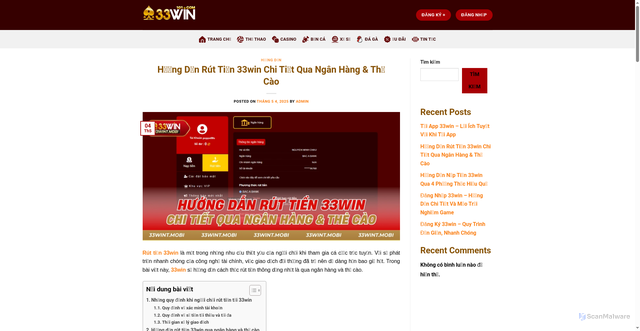 Security scan screenshot of https://seb-ee-login.in.net/rut-tien-33win/