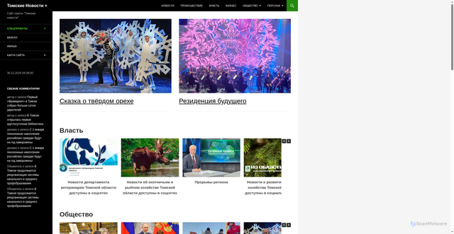 Security scan screenshot of https://tomsk-novosti.ru