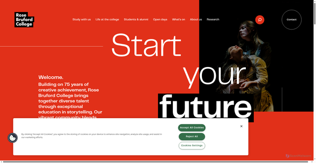 Security scan screenshot of https://www.bruford.ac.uk/